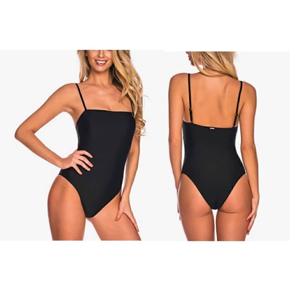 RELLECIGA Women's High Cut Bandeau One Piece Swimsuit